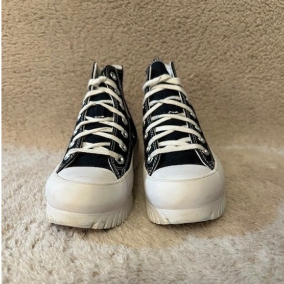 Converse Chuck Taylor All Star Lugged Platform High Top Black White Womens 5.5 - Picture 2 of 8